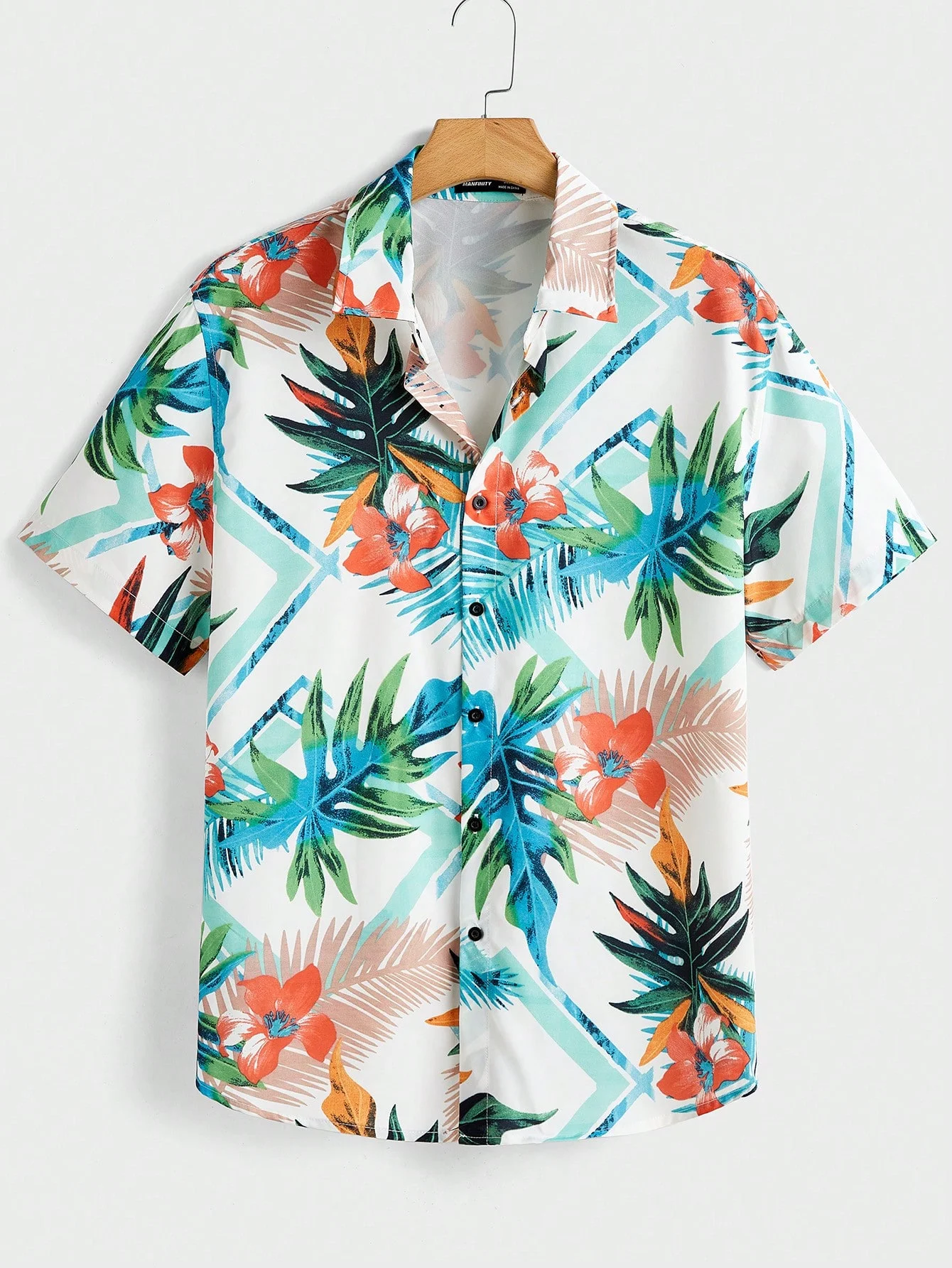 

Hawaiian Vacation Shirt for Men - Soft, Airy & Colorful Short Sleeve Top with Palm Tree & Ocean Wave Designs