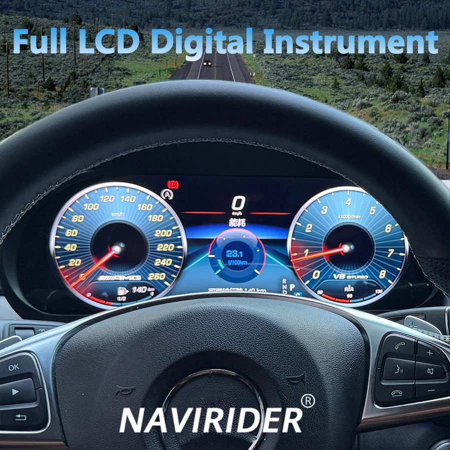 12.3 بوصة كامل LCD أداة رقمية لمرسيدس بنز ML GL GLE GLS W166 X166 2012-2019 Carplay عداد السرعة لوحة القيادة قمرة القيادة