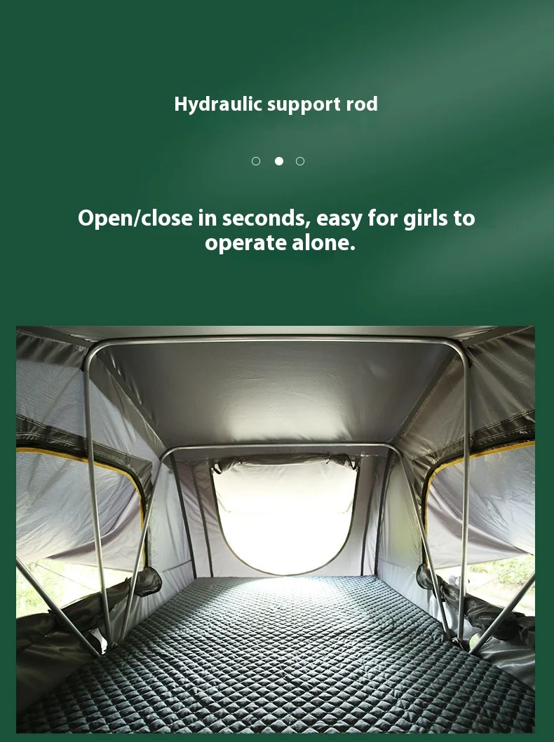 Quick Open Foldable Awnings Rooftent Autodachzelt Windproof Camping Overland Travel Gear Aluminum Car Rooftop Tent Hard Shell