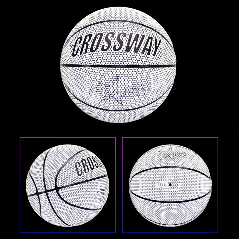 Glowing Reflective Basketball Luminous Flashing Basketball Night Training Sports Indoor And Outdoor