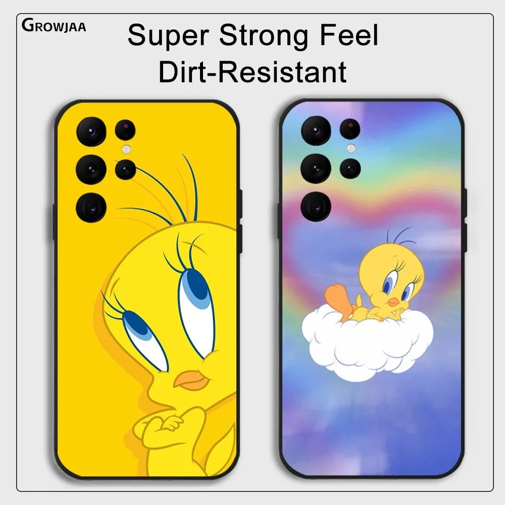 T-Tweety Bird Phone Case for Samsung Galaxy S24 Ultra S22 S23 Ultra S21 S20 Shockproof Protective Silicone Funda