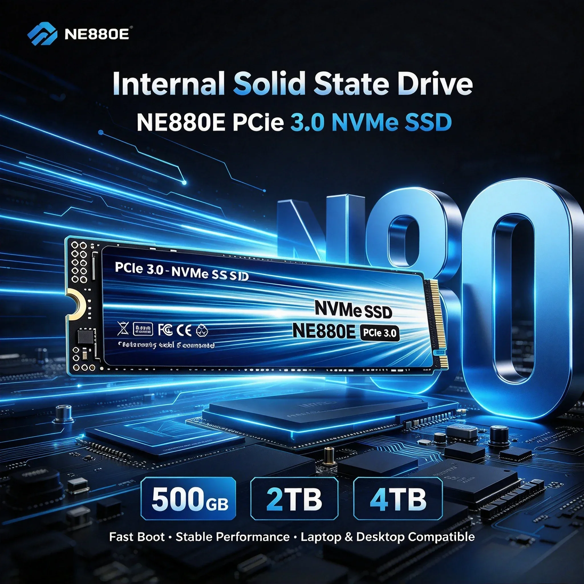 2026 New NE880E M.2 SSD Hard Disk 2TB 4TB NVMe M2 SSD 500GB PCIe 3.0 Internal Solid State Drive For Laptop Desktop PC
