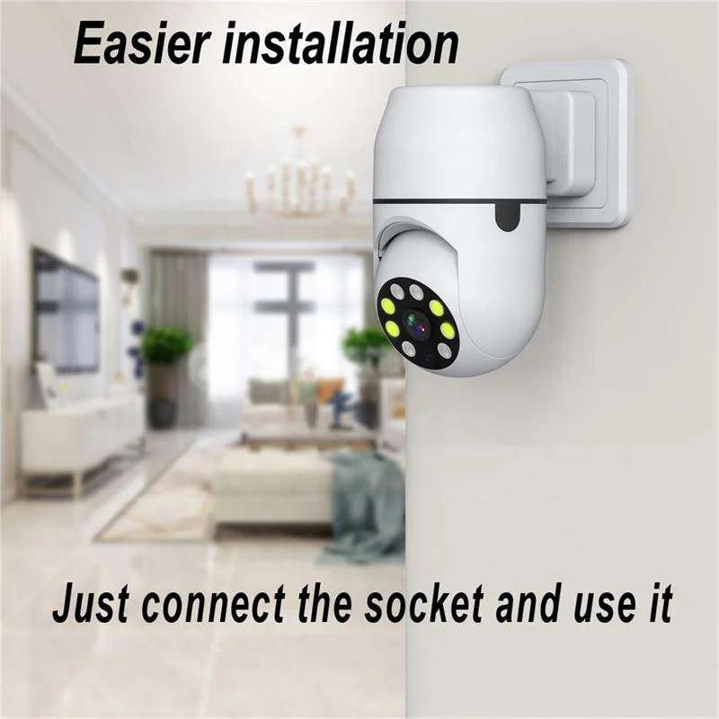 Cámara de vigilancia interior para bebé, Wifi enchufable de 2MP, inalámbrica, 360 IP, vídeo doméstico, vida inteligente, CCTV, PTZ, ONVIF, visión nocturna