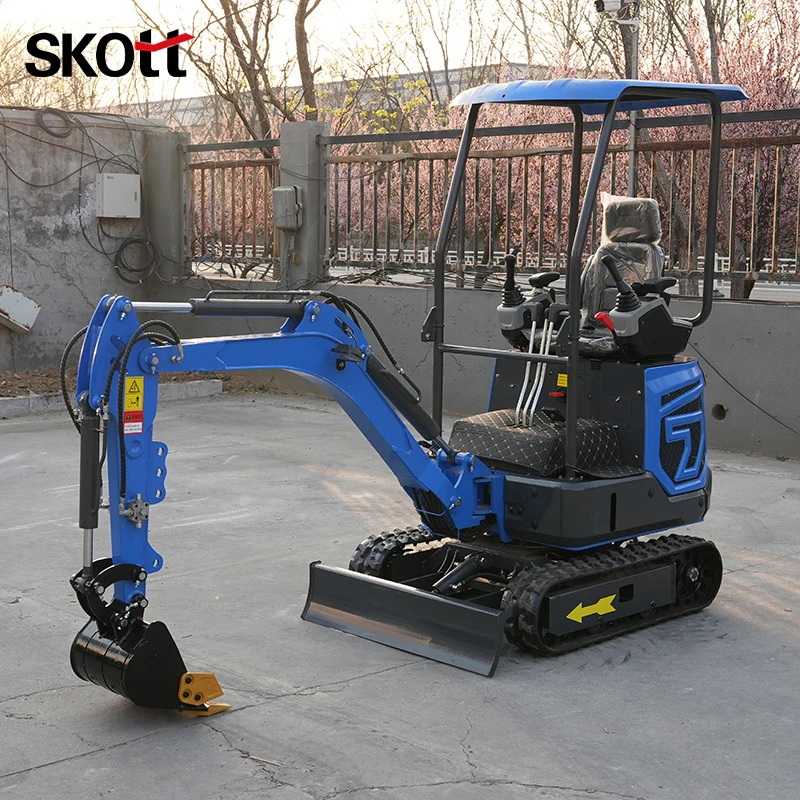 1.2T Mini Excavator Diesel Hydraulic Crawler Micro Digger CE Certified for Home Yard Farm Construction Work