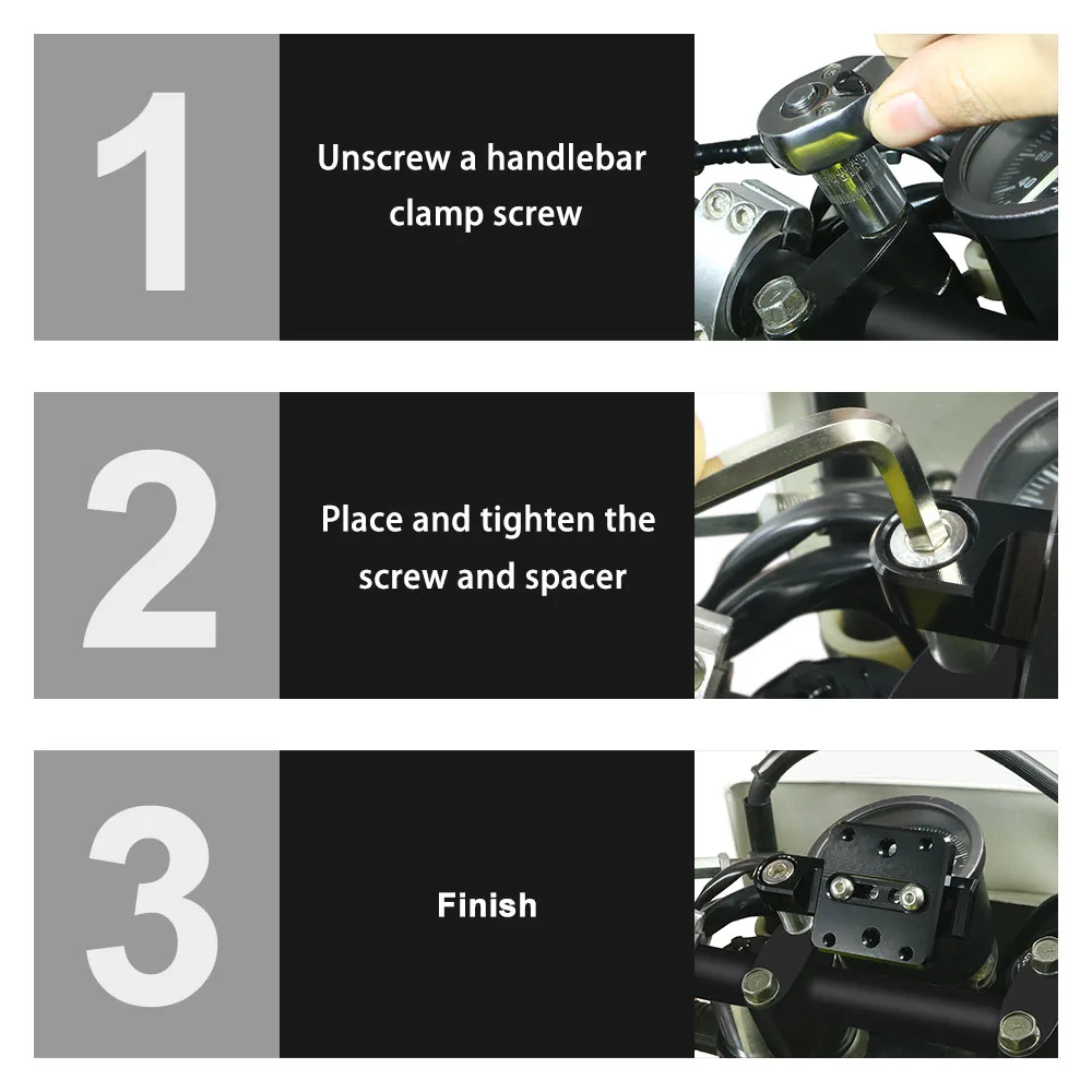 Mount Bracket For Kawasaki ER-5 Versys 1000 Z125 Z750 Z800 Z1000 Vulcan 800 900 1500 1600 1700 GPS Handlebar Clamp Navigation