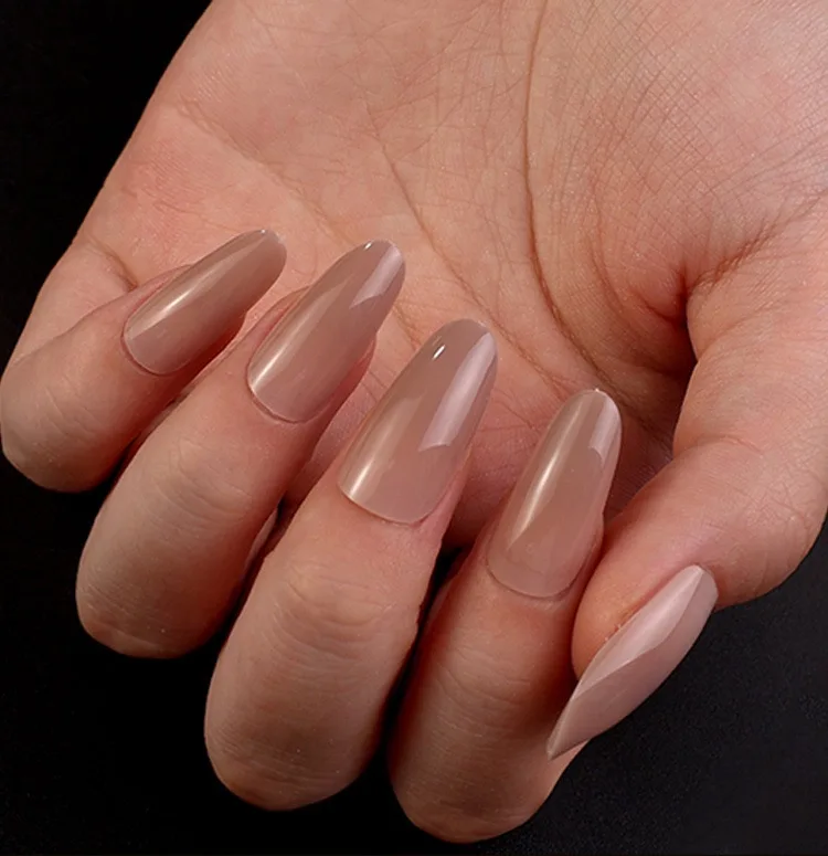 5-Color Gradient - Coffin/Almond/Oval/Square, 14 Different Sizes of Acrylic Nail Tips, Complete Set of Fake Nail Tips