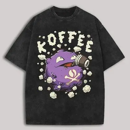 

Футболка Y2K Streetwear 2026 летняя с коротким рукавом, с принтом Покемон Генгар, винтажная, с эффектом потертости, аниме, для мужчин и женщин, косплей, повседневная, топ