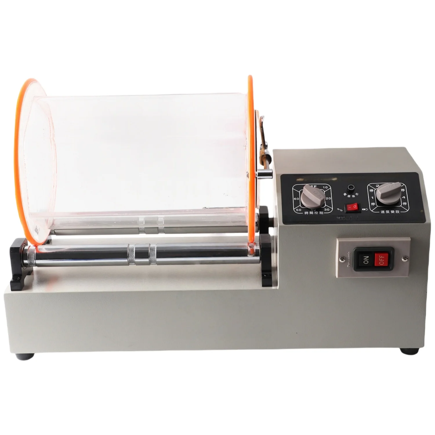 New  Rotary Speed Adjustment Work Timing Barrel Polisher for Coin Gold Rock Cleaning Metal Derusting Polishing