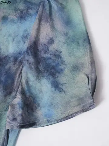 ZVAQS 100% Naturlig Mulberry Silk Klänning Kvinna 2025 Sommar Blå Långa Klänningar Eleganta Tryckta Festklänningar Damkläder Vestidos 10 best sales 100 sidenklänningar - №8