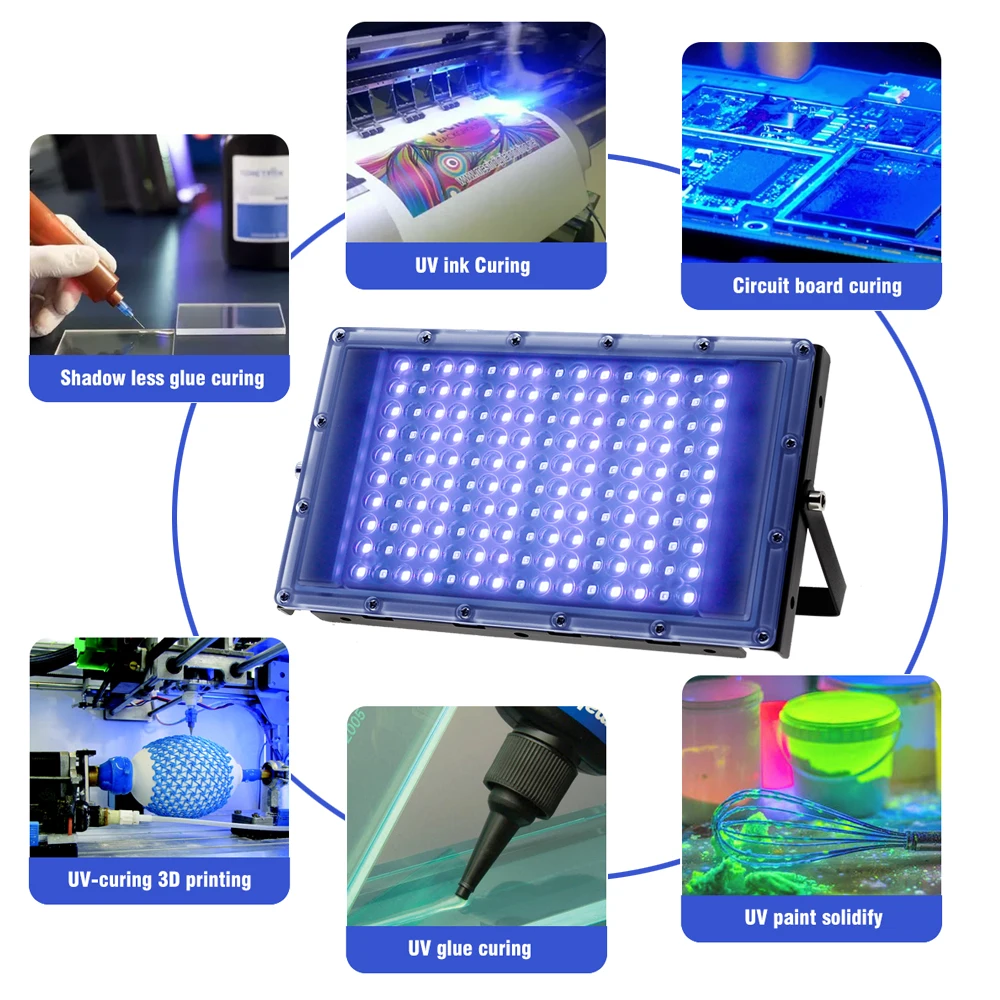 Led 300 واط الضوء الأرجواني 36nm الأشعة فوق البنفسجية علاج مصباح 39nm كشف الفلورسنت مصباح بدون ظل الغراء الأشعة فوق البنفسجية علاج مصباح الراتنج النفط الأخضر #3