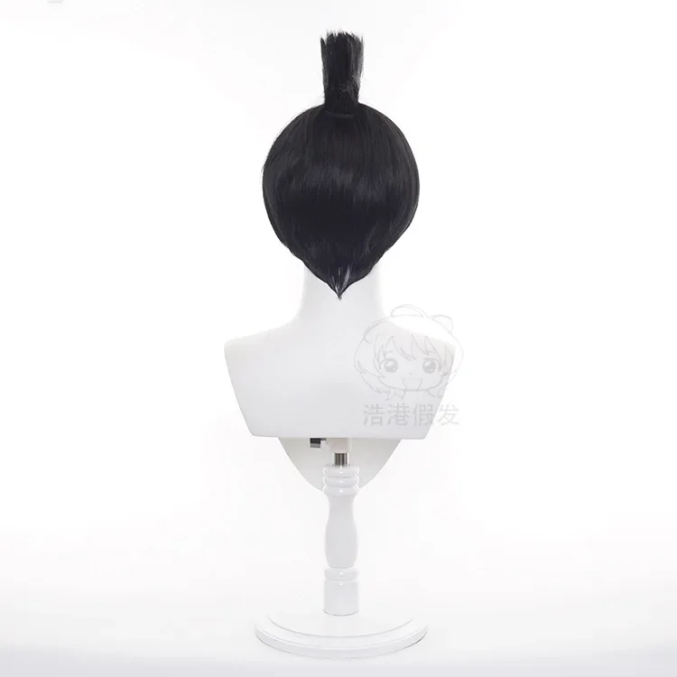 Peruka Cosplay Hayakawa Aki Chainsaw Man Czarna Krótka Unisex Japońska Figurka Anime Peruka Rekwizyt Kostiumowy na Scenę Akcesoria