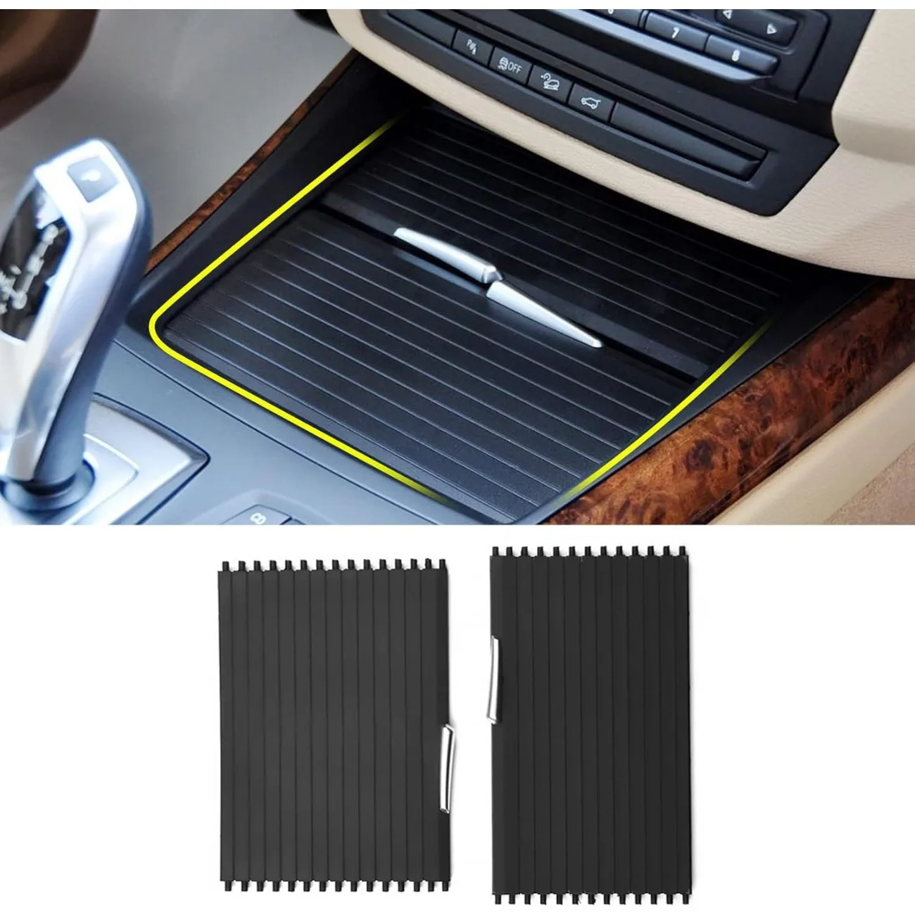 

Крышка-ролета для подстаканника центральной консоли, внутренняя подставка для стаканов 51169251973 для BMW X5 X6 E70 E71 E72 2007-2013