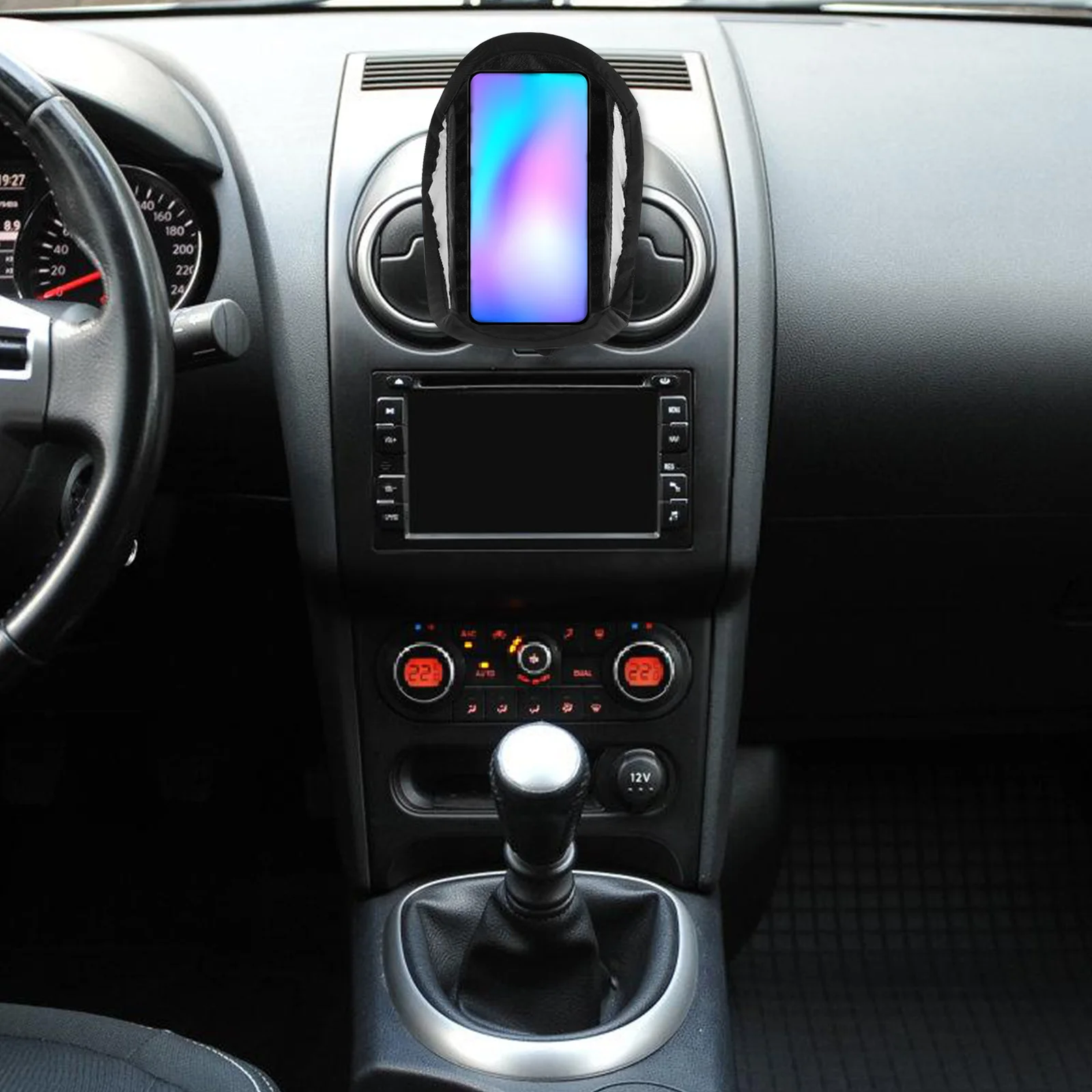 

Car Phone Sun Shade with Silver Coated Cloth Heat Reflective Cover for Mobile Phone Dashboard Protection Universal Fit for Cars