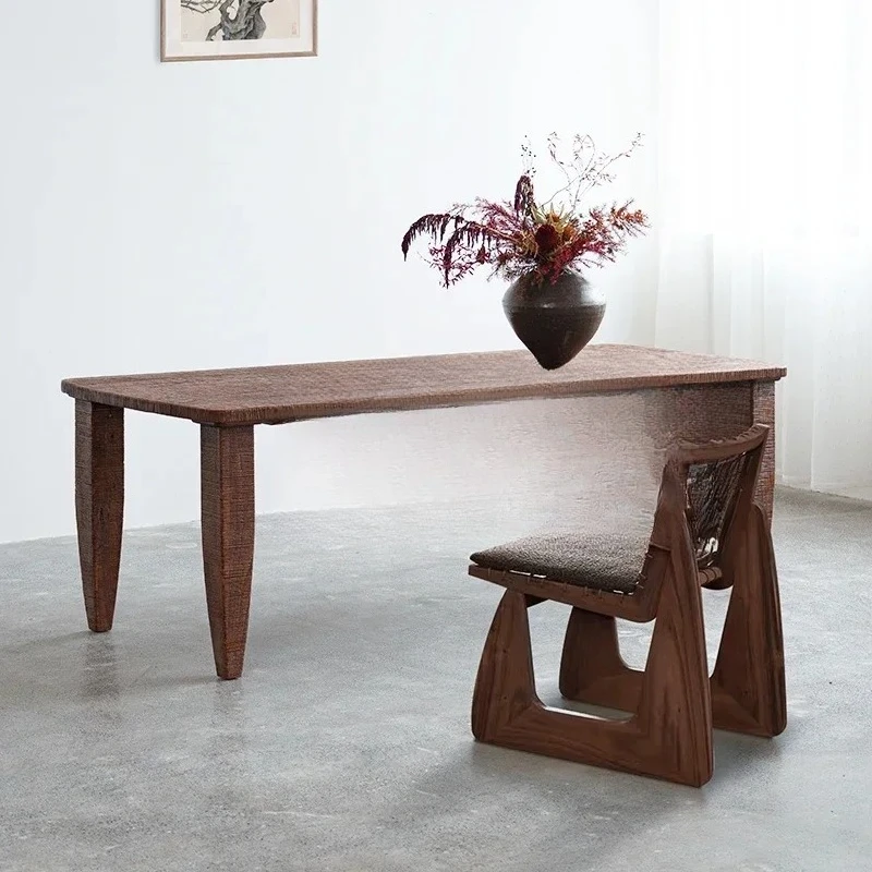 

Solid wood office desk medieval wabi wind flower table B & BEsmt163