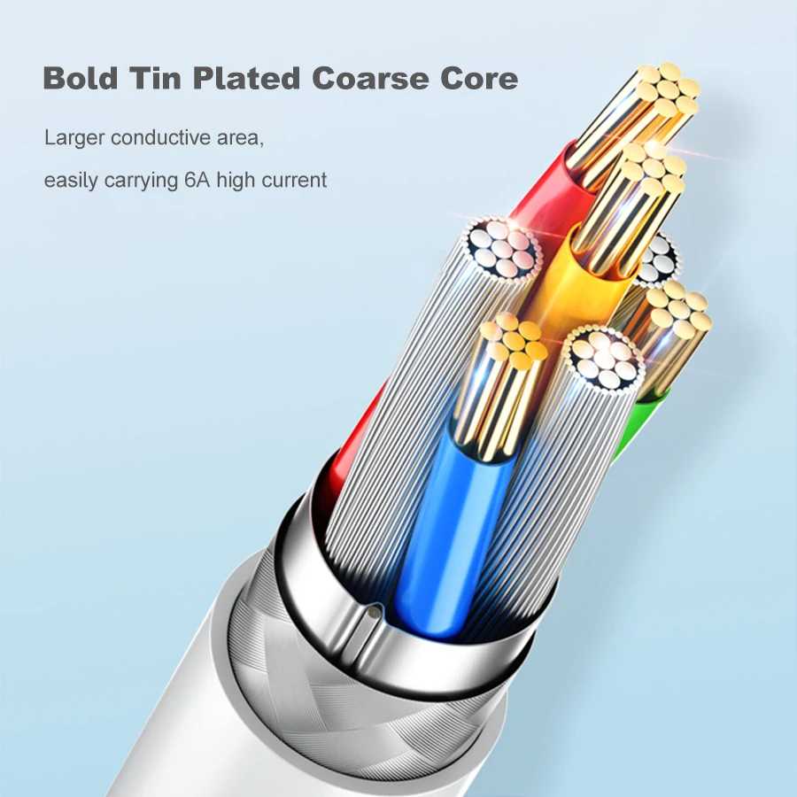 For Huawei 100W USB A To Type C Charger Cable 6A Super Fast Charging Data Wire USB C For iPhone 16 Samsung S24 Mate 40 P40 Honor