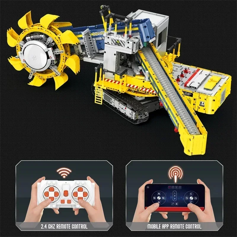 3188PCS Bucket Wheel Excavator Building Blocks Power Unit Engineering City Excavator Model Bricks Toys For Kids Holiday Gifts