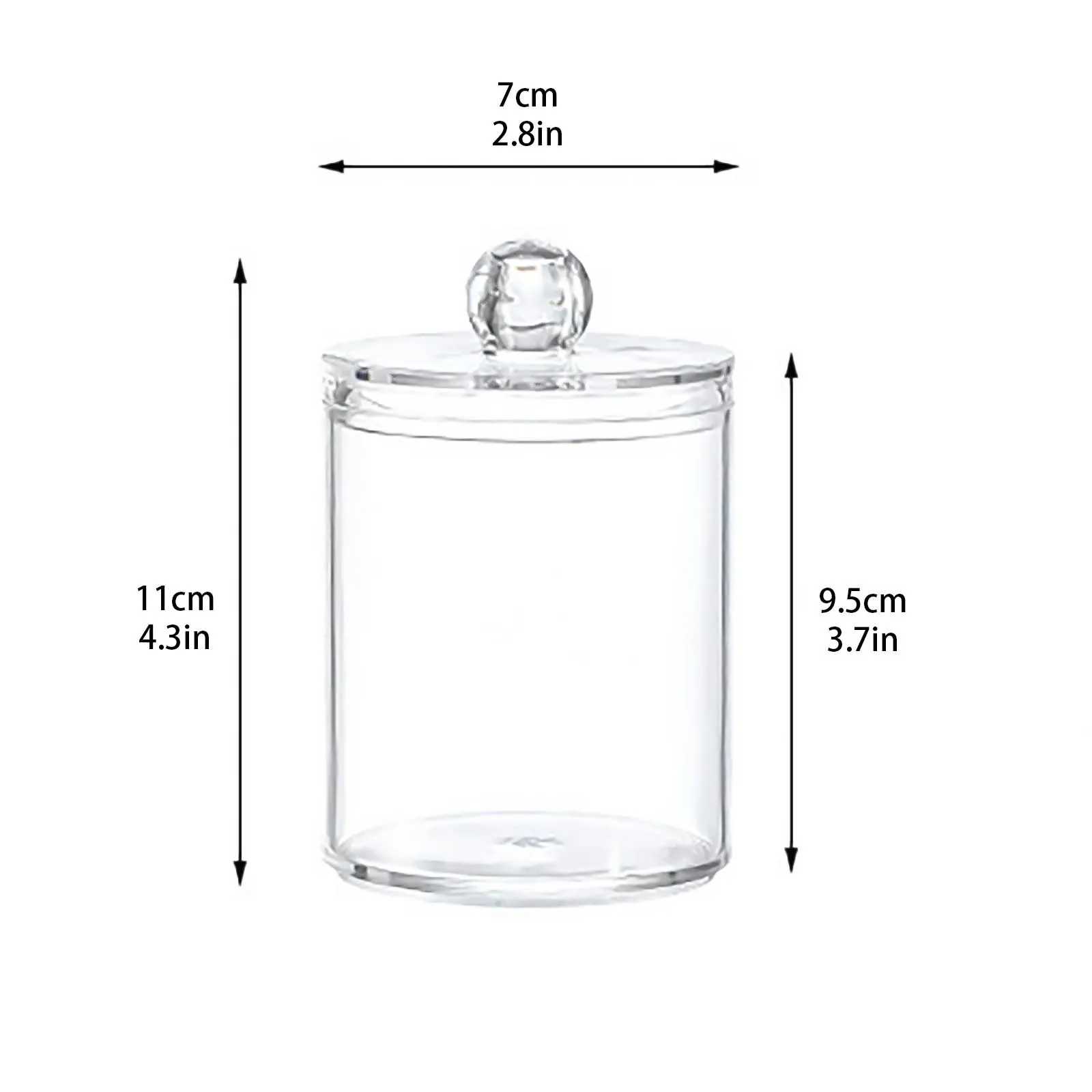 Organizador de maquiagem caixa de armazenamento de cosméticos organizador cotonete titular caixa de almofada de algodão caixa de plástico transparente com tampa à prova de poeira