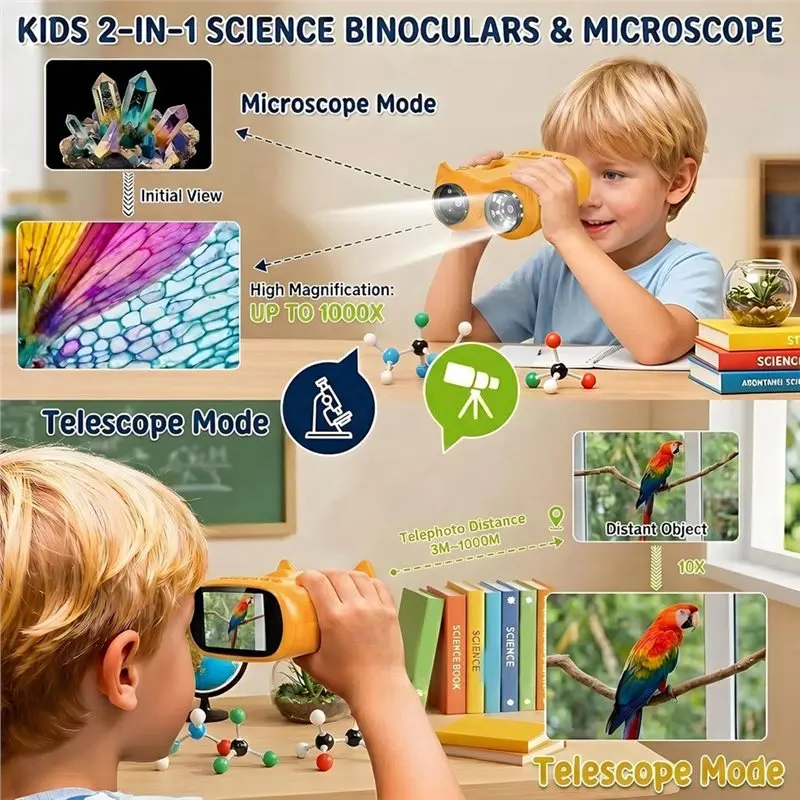 Handheld Digital Microscope For Kids, 1000X Magnification, 2.0