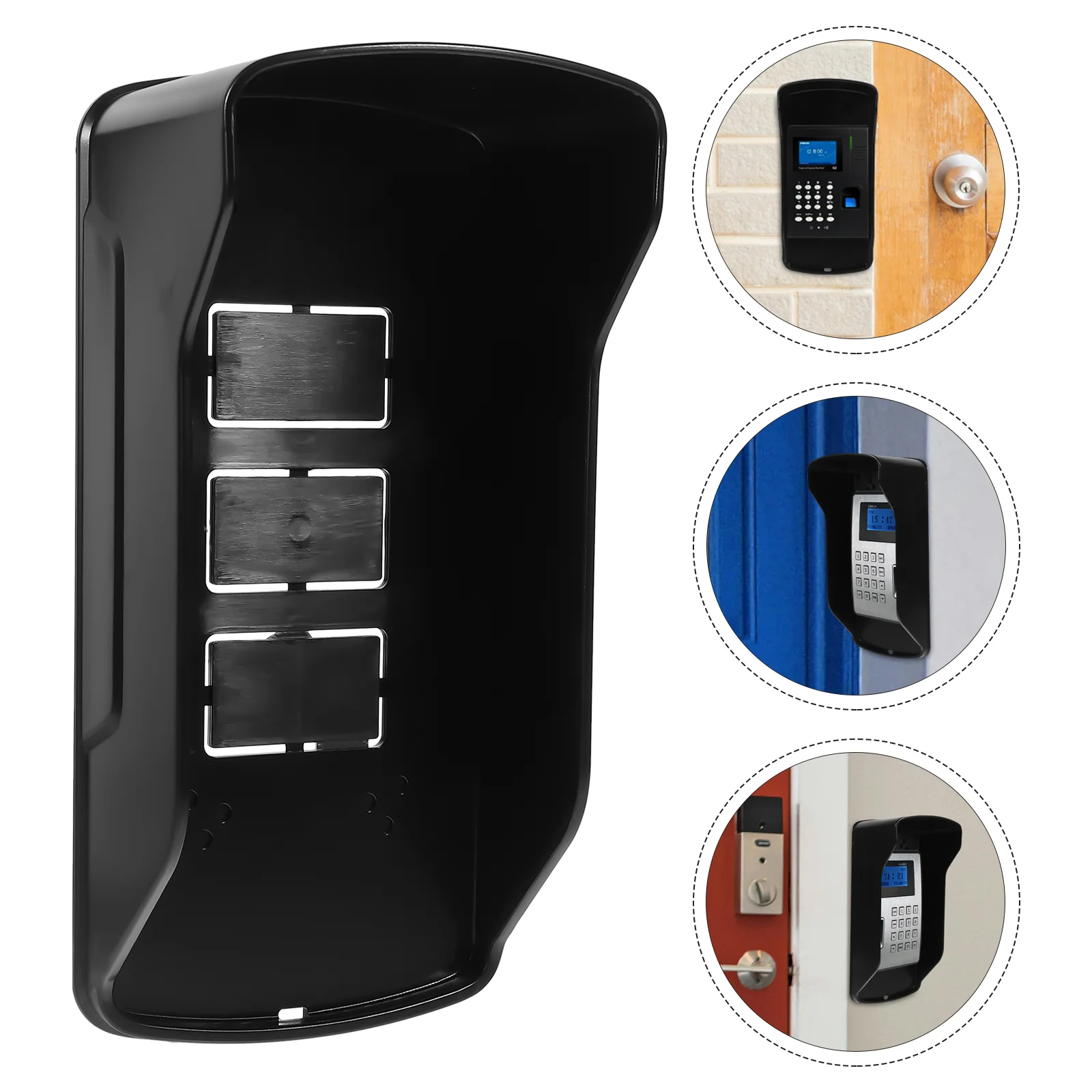 

Rain Cover Outdoor Covers Waterproof Doorbell Black Protector Yard Attendance Machine