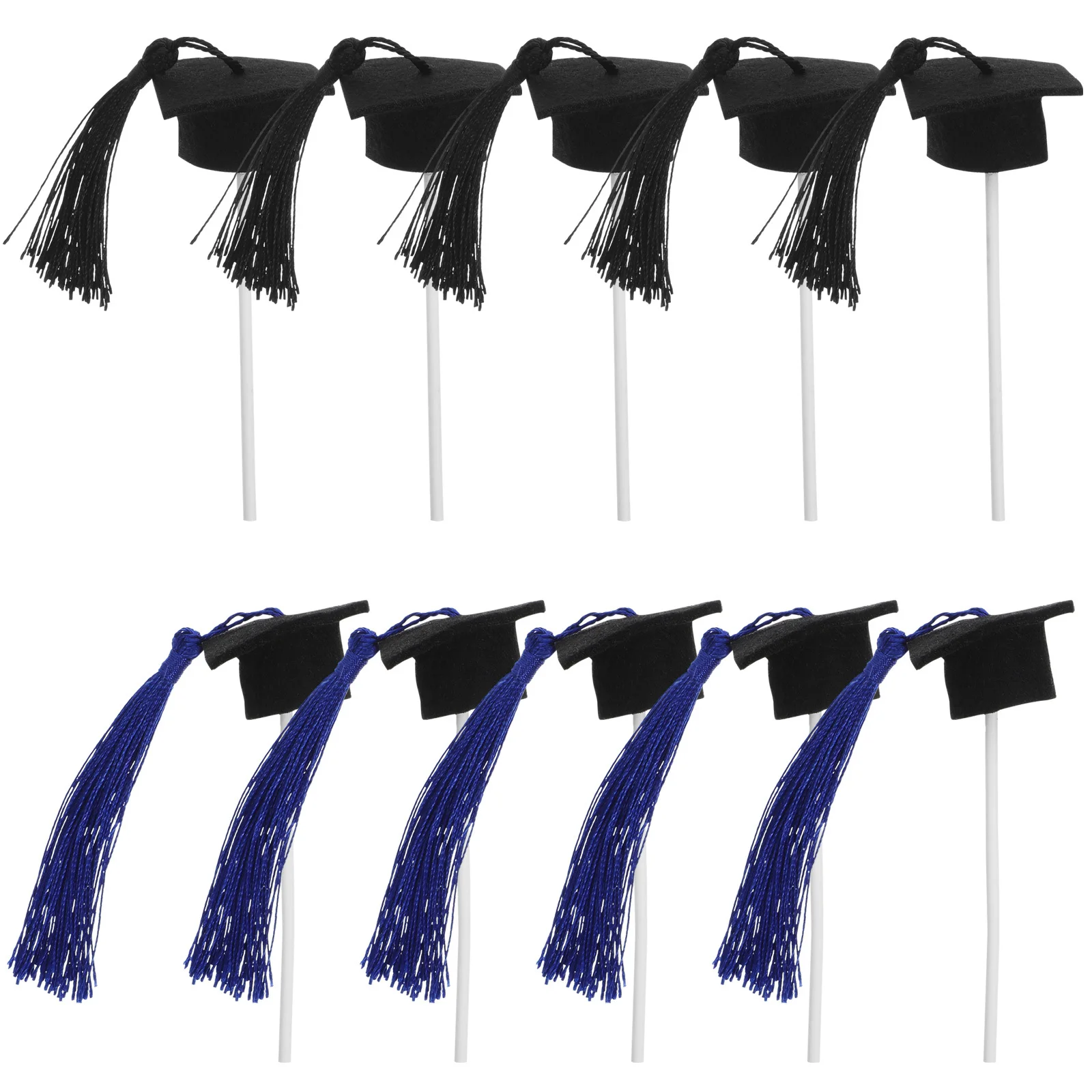 

10Pcs Graduation Cap Cupcake Toppers 2024 Cake Decoration Picks Class of 2024 Party Decor Graduation Cap Cupcake Topper