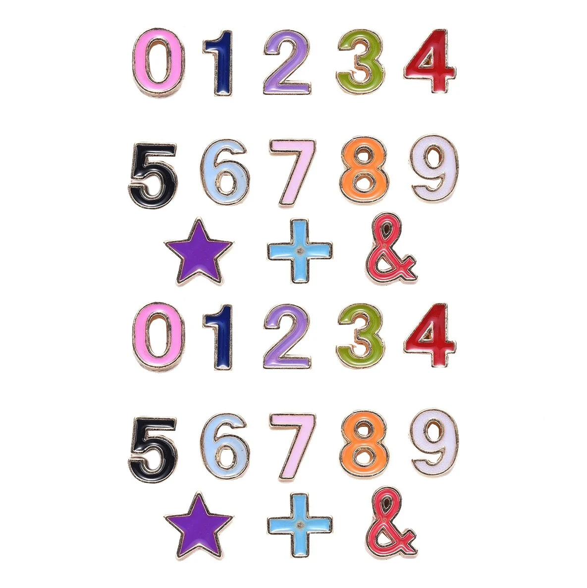 26 Pcs Initial Charms Letter Beads 0-9 Number Spacer Beads Multicolor Alphabet Pendants Beads for DIY Jewelry