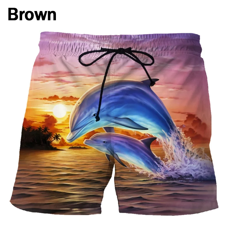 Summer New Animal Funny Dolphin 3D Printing Shorts Men's Women Cartoon Dolphin Casual Harajuku Couple Shorts