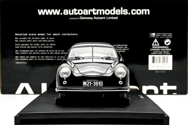 Autoart 1:18 356A Coupe Black Alloy Fully Open Simulation Limited Edition Alloy Metal Static Car Model Toy Gift