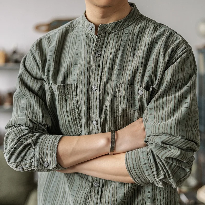 

Весенний большой размер 250, роскошный простой бархатный повседневный мужской топ с вышивкой High Sense Long Sve irt Jaet, модный бренд