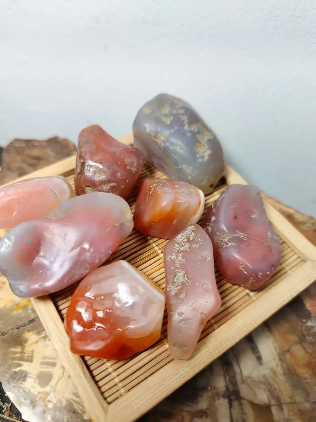 0.5Kg Natural Stone Agate Making Jewelry South Red Agate Stone Raw Mineral Energy Cure Stone Agate Raw Stone Wholesale