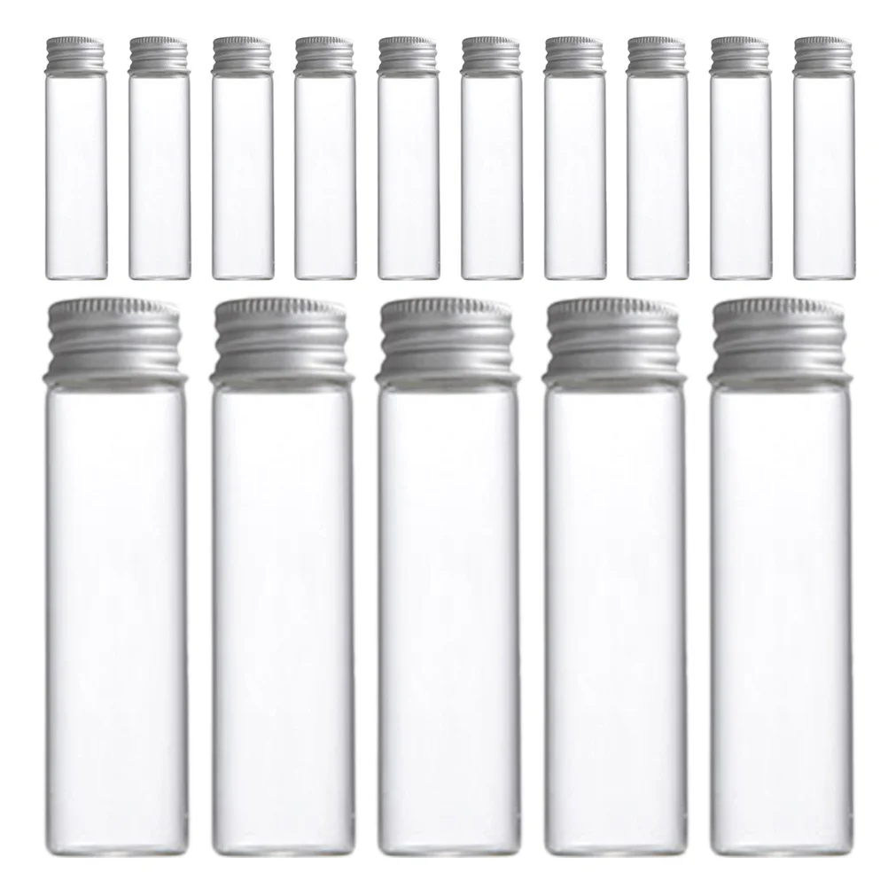 

30Pcs 50Ml Clear Glass Vials with Caps Transparent Mini Jars for Oil Samples Specimen Storage Spice Container Laboratory