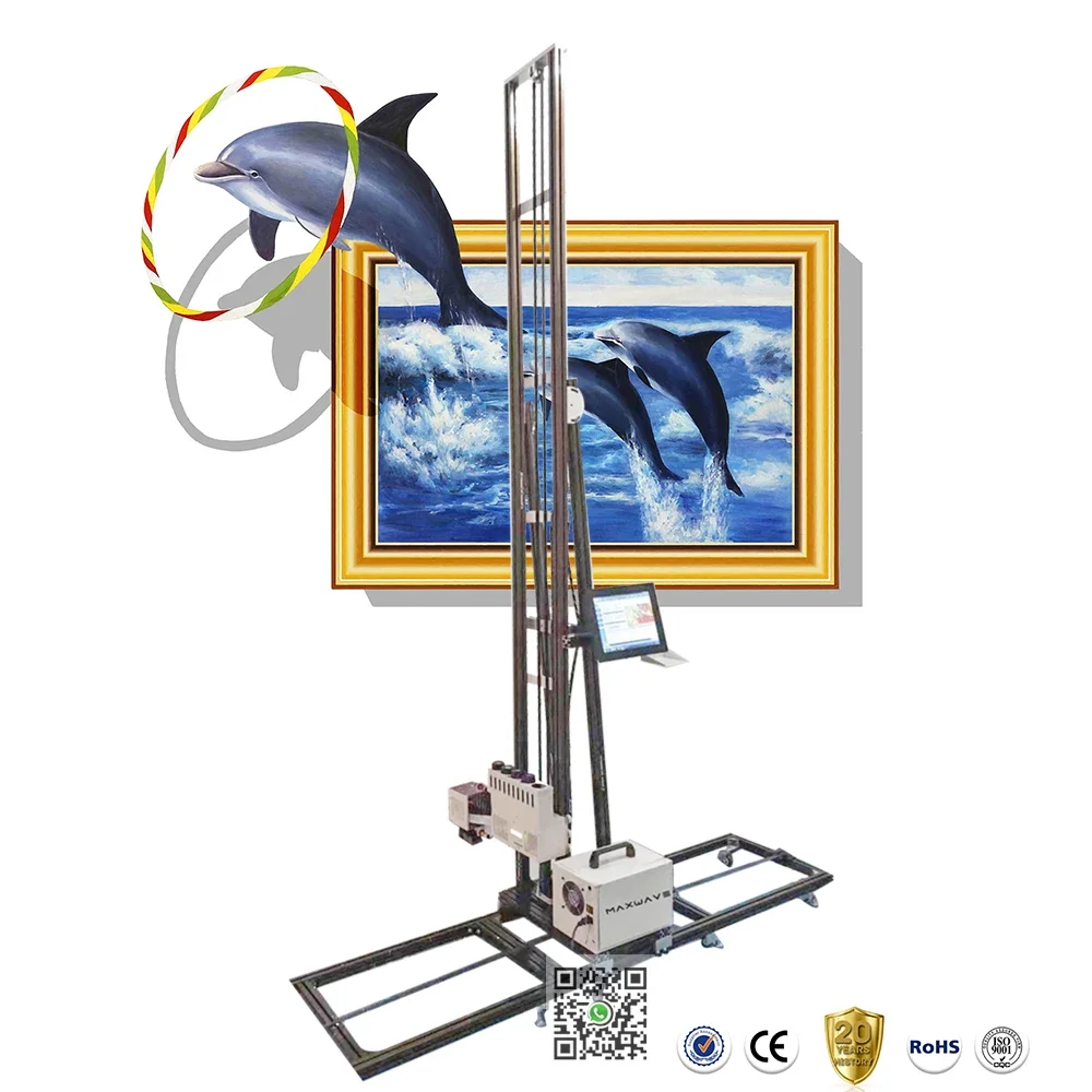 2022 Print 3M Height  Factory Large Format Eco Solvent Printer 3D 5D 6D Wall Printing Machine