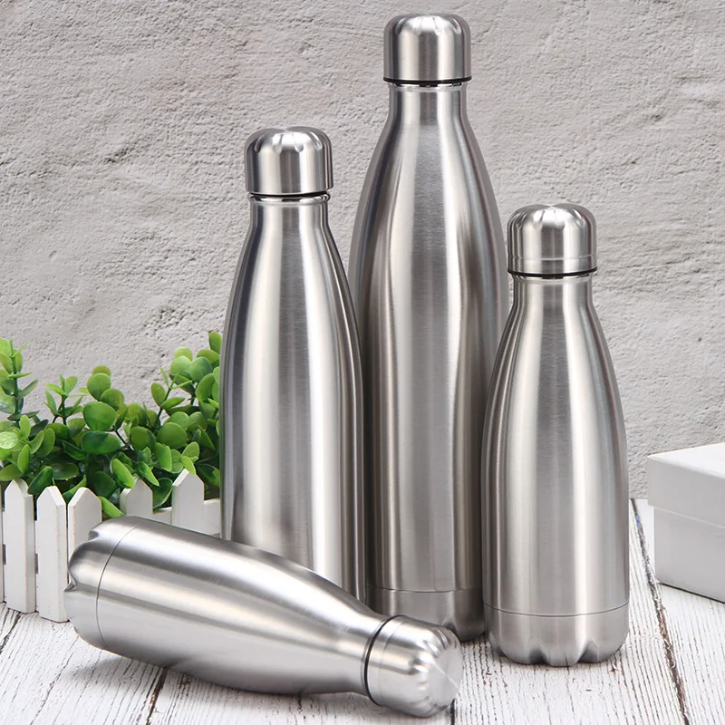 Edelstahl-Wasserflasche 1 Liter Kostenloser Versand, Trinkflasche für Sport und Reisen, 500 750 1000ml Wasserflaschen