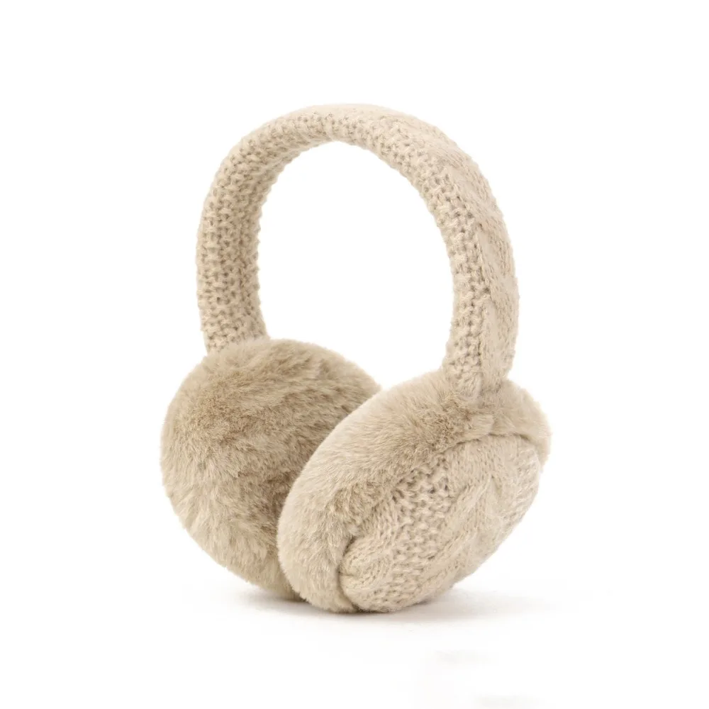 Gifts Soft Foldable Earmuffs Windproof Warm Winter Knit Earmuffs Behind-the-Head Ear Warmers Winter Accessories