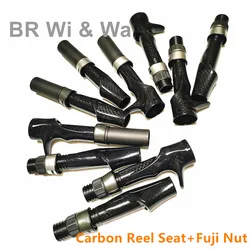 BR Wi & Wa Carbon Reel Seat 3K Woven Carbon Fiber Body With FUJI Hood DIY Spinng Fishing Rod Casting Rod Repair Building 1PCS