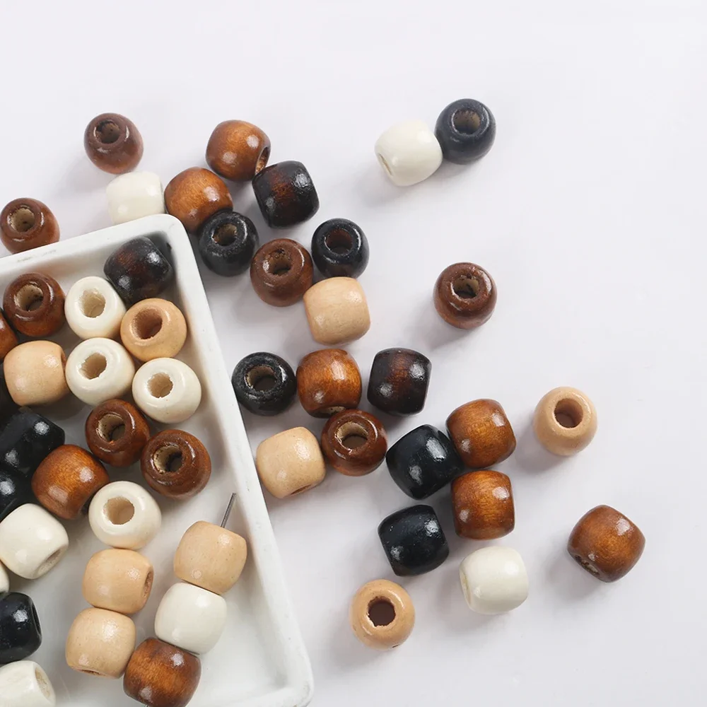 

30pcs/Lot 11x12mm Natural Wooden Amber Beads Round Loose Spacer Beads for DIY Bracelet Crafts Jewelry Making Supplies