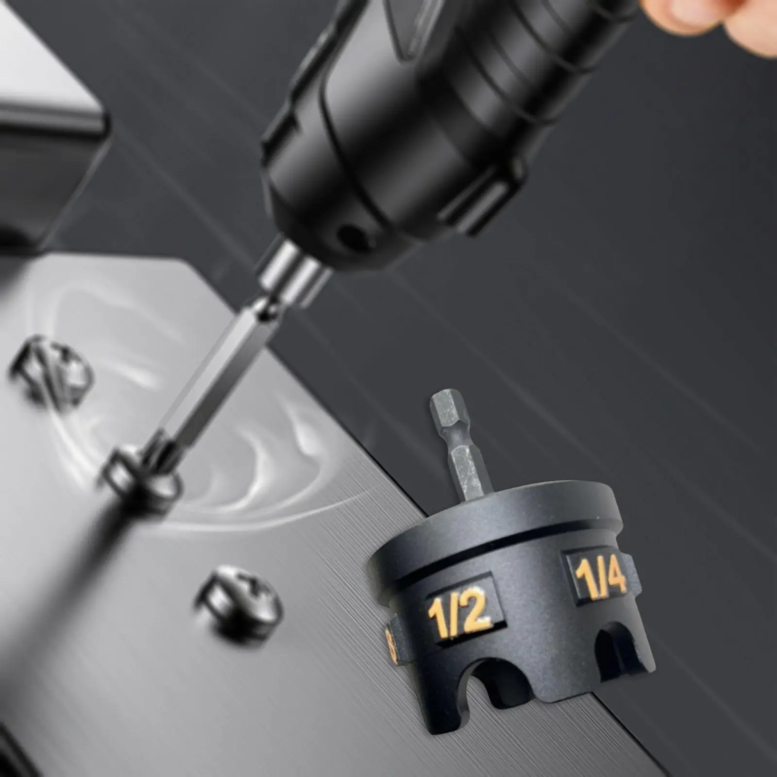 

Nut Zipper Drill Attachment Lightweight Hex Shank Nut Driver for Electrician DIY Enthusiast Professional Contractor Plumber