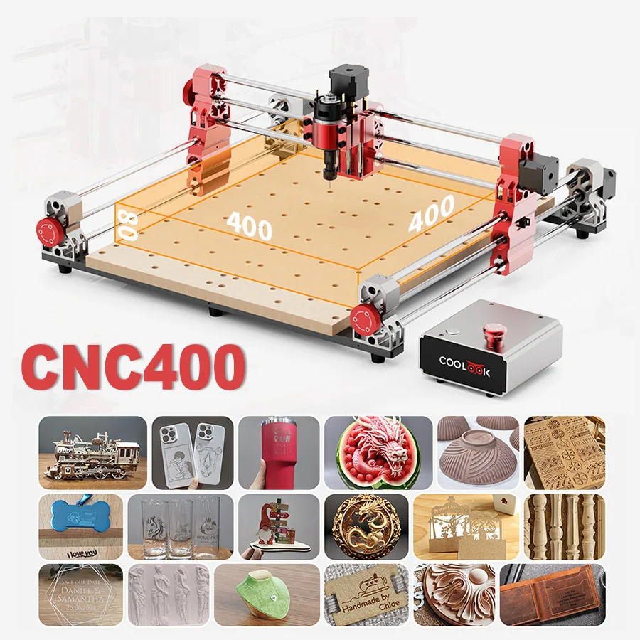

CNC400 CNC Router Machine Aluminum alloy material, stepper motor, trapezoidal screw structure, high precision and low noise