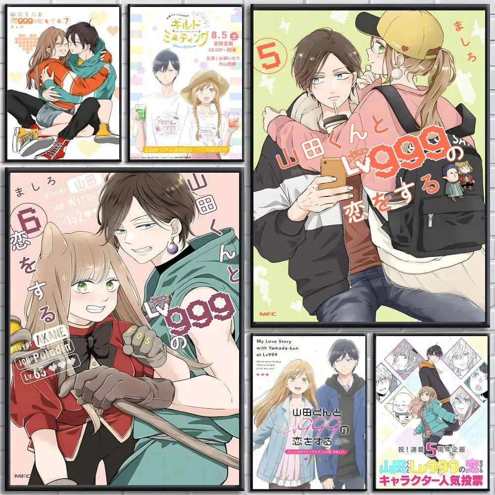 Anime Yamada love 999 Poster poster Self-adhesive wall stickers, suitable for room decoration, high-quality printing.