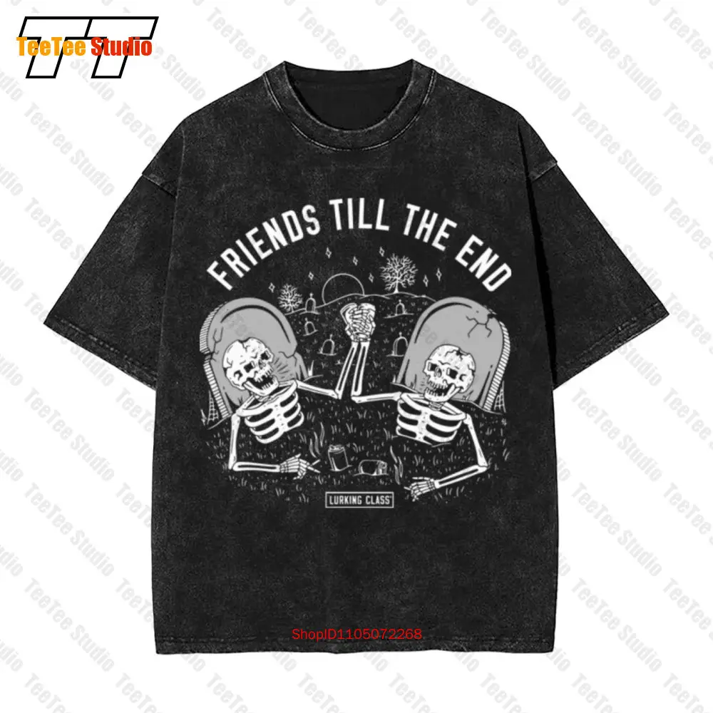 Lurking Class By Sketchy Tank The End Camiseta vintage de gran tamaño negra PMAW