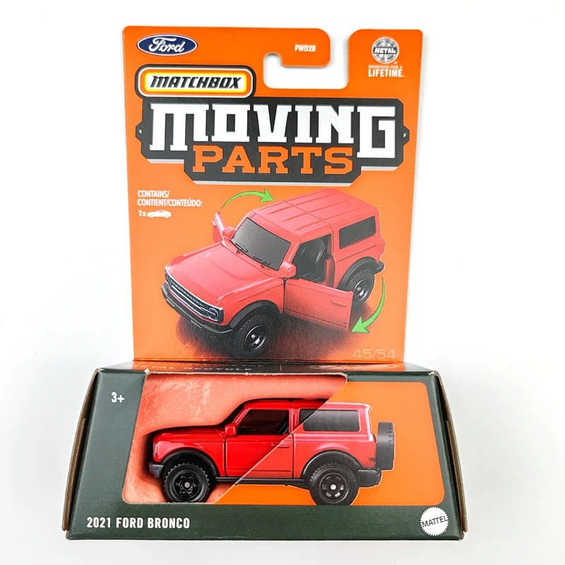 2024 FWD28 Matchbox Cars 2021 FORD BRONCO 1/64 Metal Die-cast Collection Model Toy Vehicles