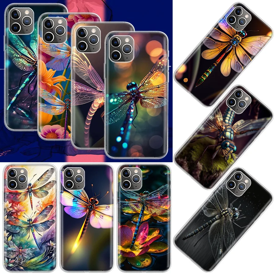 Dragonfly Texture is Realistic Phone Case For Apple Iphone 12 Mini 14 13 15 Pro Max 11 X XS XR 16 Plus Cover Shell Coqu