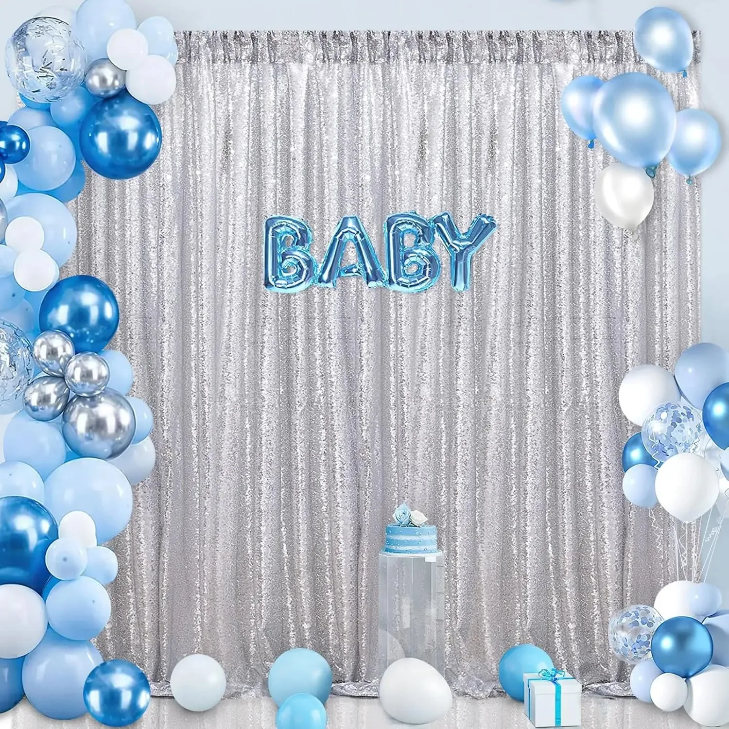 Sequin Fabric Panel - 1 adet 60x240 cm Altın Payet