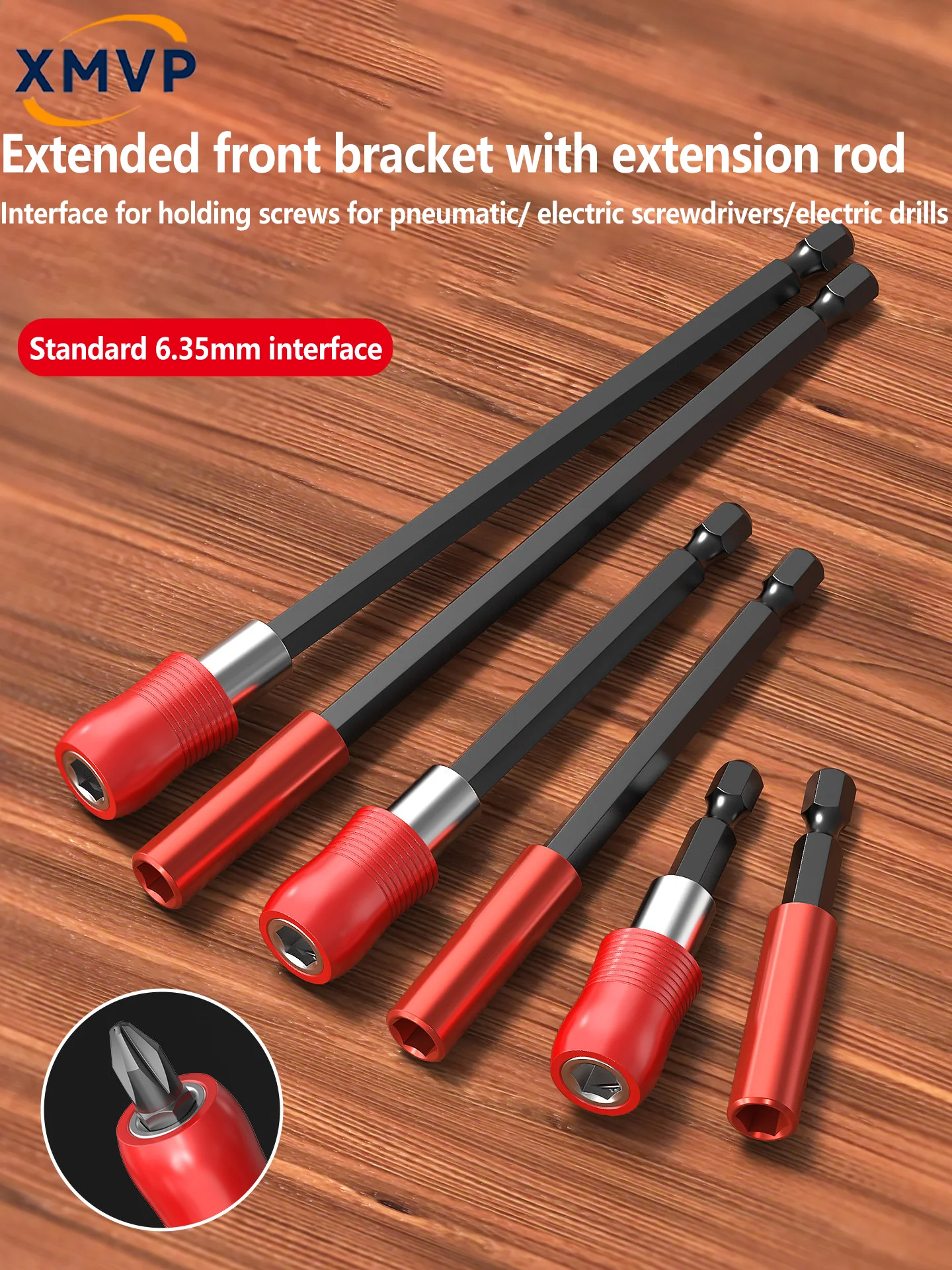 

Head extension extension rod electric drill screwdriver hexagon 6.35mm extension sleeve with magnetic self-locking connecting ro