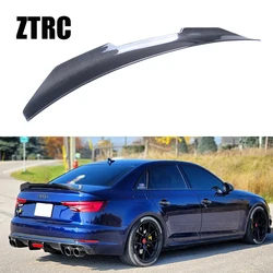 For AUDI A4/S4 B9 B9.5 Sedan PSM Style Carbon fiber Rear Spoiler Trunk wing 2016-2024