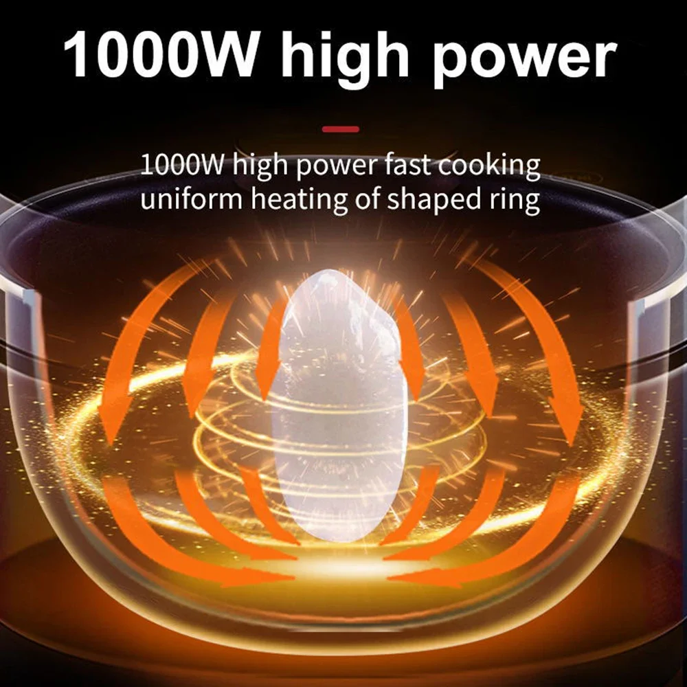 طنجرة ضغط كهربائية متعددة الوظائف، طهي سريع عالي الطاقة، تسخين موحد، سعة كبيرة 6 لتر، بطانة مقلاة غير لاصقة