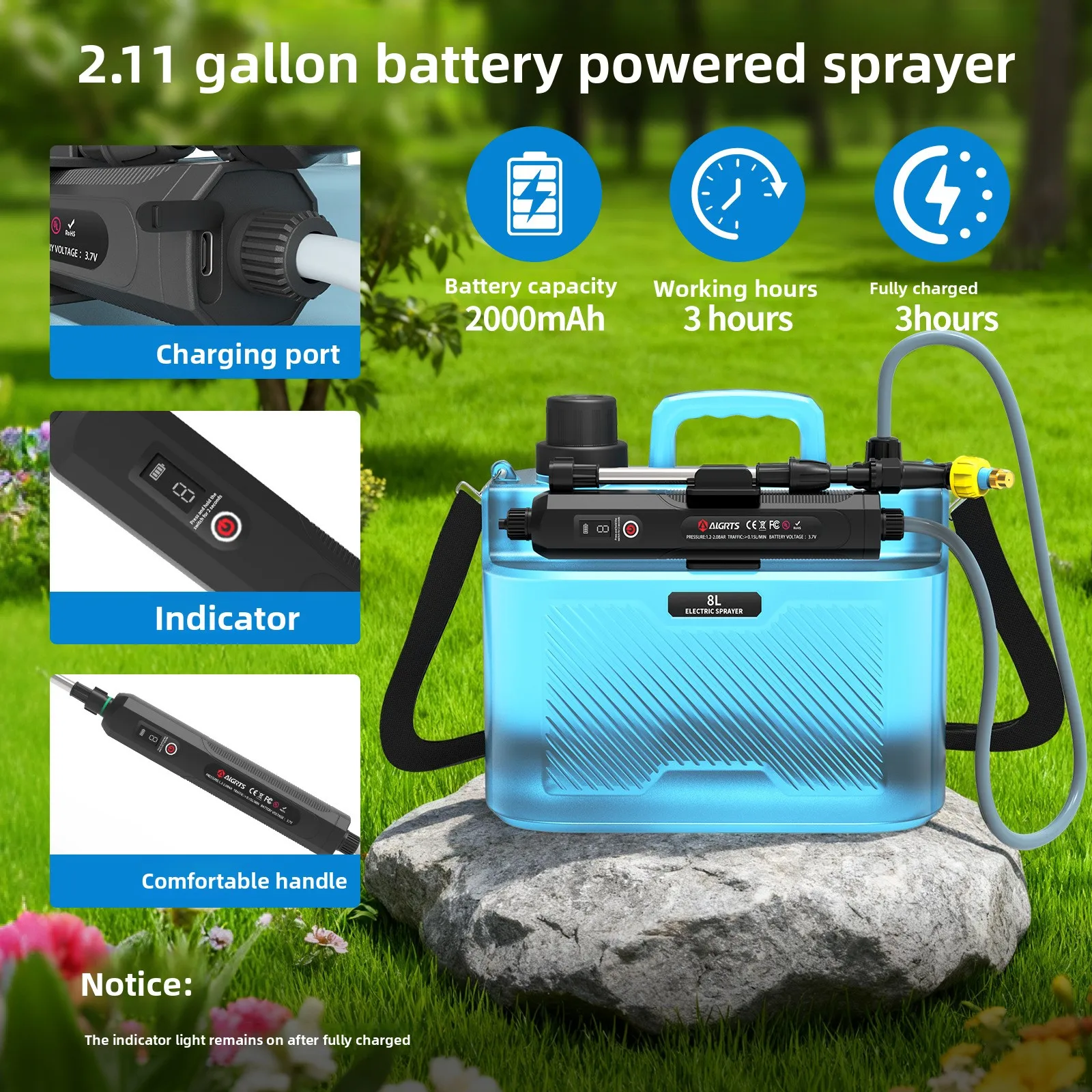 

Новый электрический опрыскиватель с дезинфекционным пистолетом, садовый, высокого давления, с литиевой батареей, цифровым дисплеем, три регулируемые скорости