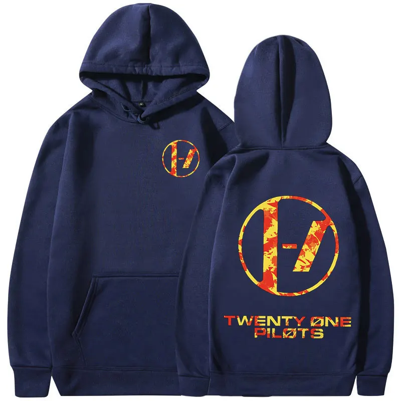 Twenty One Pilots Logo Hoodies Men Women Fashion Casual Long Sleeve Sweatshirts Rock Band Hip Hop Oversized Pullovers Streetwear