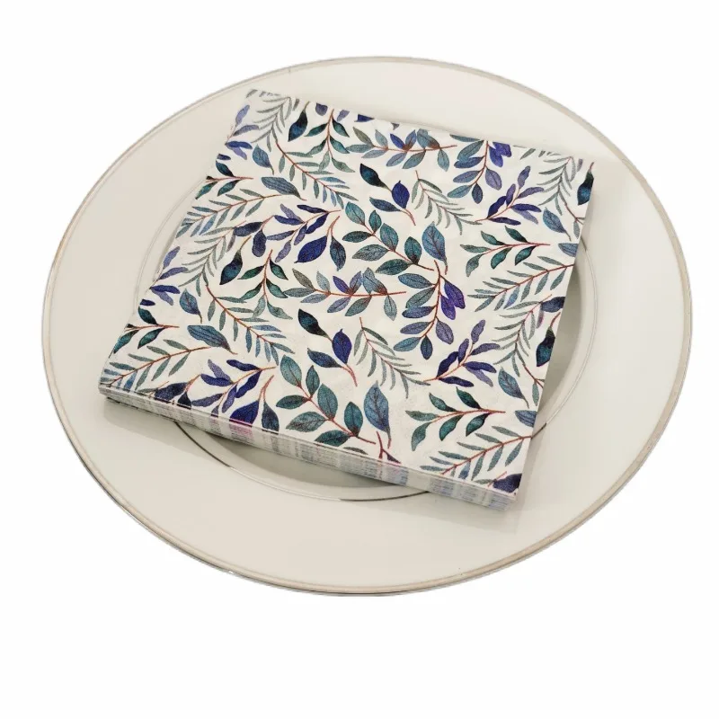 10/20 قطعة 33 سنتيمتر 2 طبقة Morandi اللون الأوكالبتوس المناديل جو الحفلات النفط اللوحة المناديل DIY Decoupage ورقة #6