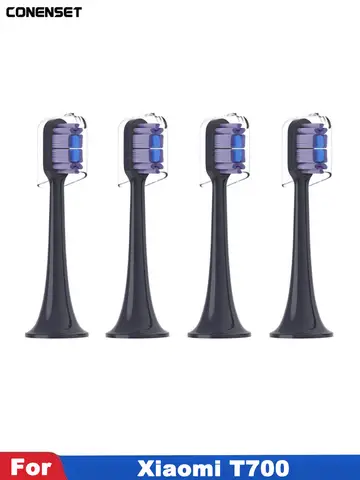 Xiaomi Mijia T700 소닉 전동 칫솔 헤드 용 4PCS 3D 구강 미백 고밀도 교체 칫솔 헤드
