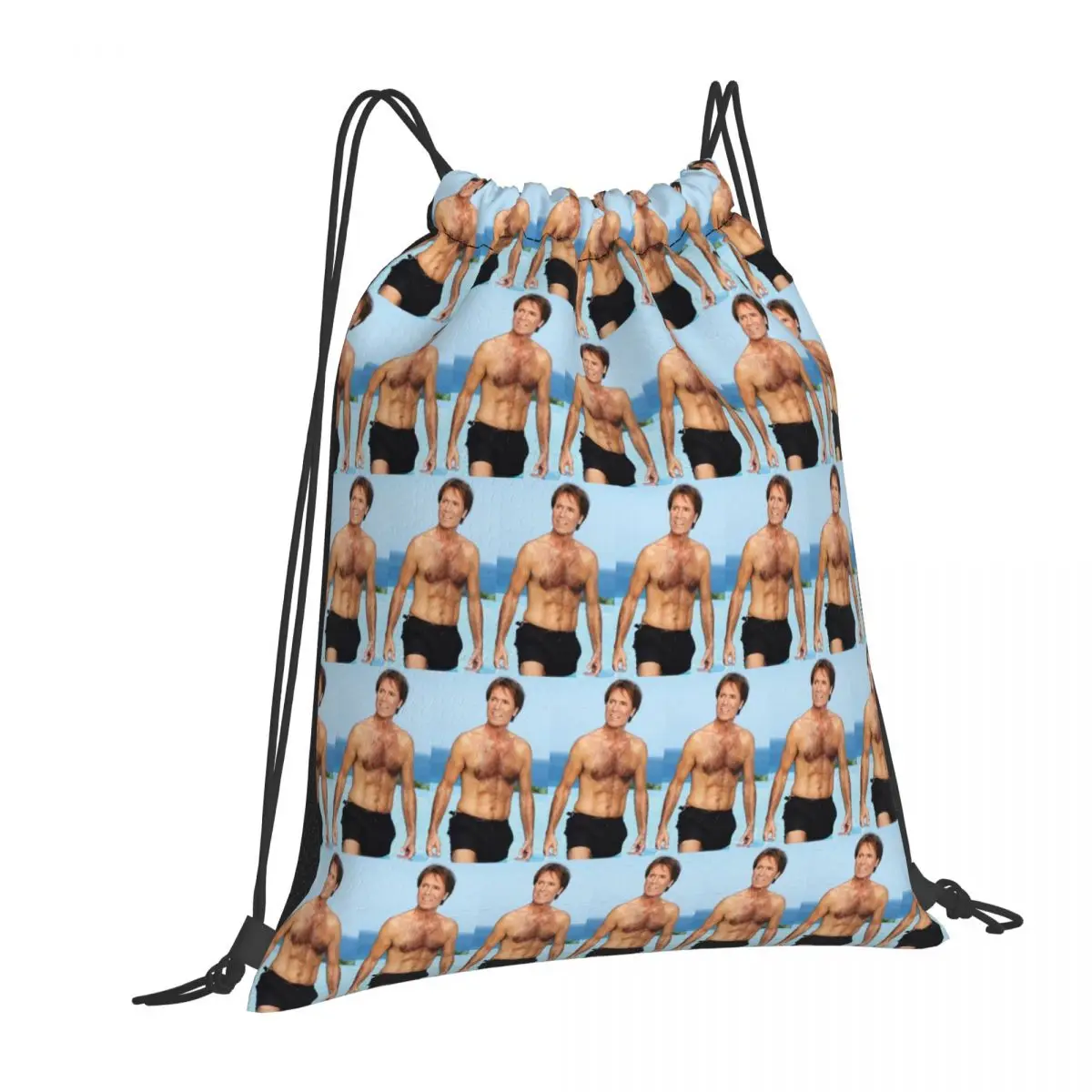 Cliff Richard Backpacks Multi-function Drawstring Bundle Pocket Storage Bag Book Bags for Man Woman Students